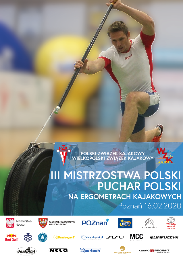 Plakat 3. Mistrzostwa Polski na Ergometrach Kajakowych